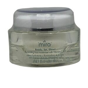 Naturally Mira Ready Set Glow Illuminating‎ Face Moisturizer Vitamins 1.5 Oz New